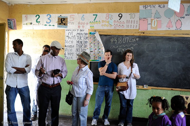 20120327_095637 Nikon D3S 2x3.jpg - Members of the US ERSI delegation. 2nd from left (with baseball cap)  is Dr. Menelik Desta, on-site Executive Director of the School Readiness Initiative. Dr. Menelik Desta is a psychiatrist. He received his MD in Ethiopia and his post-graduate training in England and Sweden.